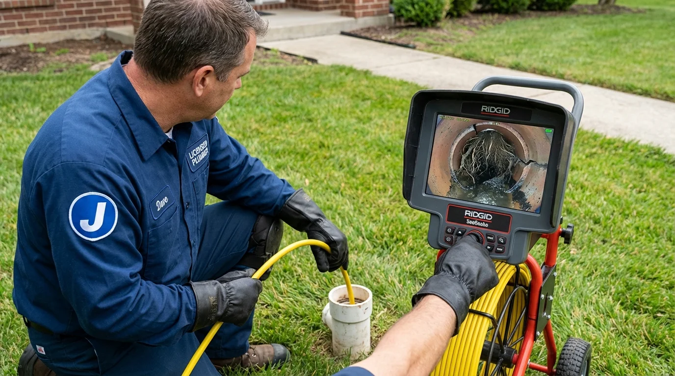 Sewer camera inspection being performed by Johns Plumbing LLC in Alvarado